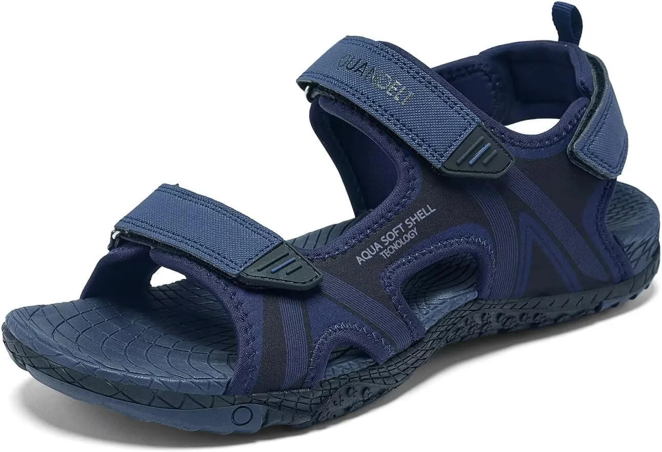 QUANDELI Men's Sport Sandals, Open Toe Water Sandals with Arch Support Waterproof Lightweight Casual Athletic Sandals for Outdoor Beach Travel Summer