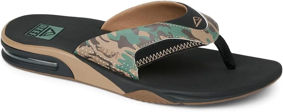 REEF Fanning Men's Bottle Opener Flip Flop, Arch Support, Durable Outsole, Water Friendly