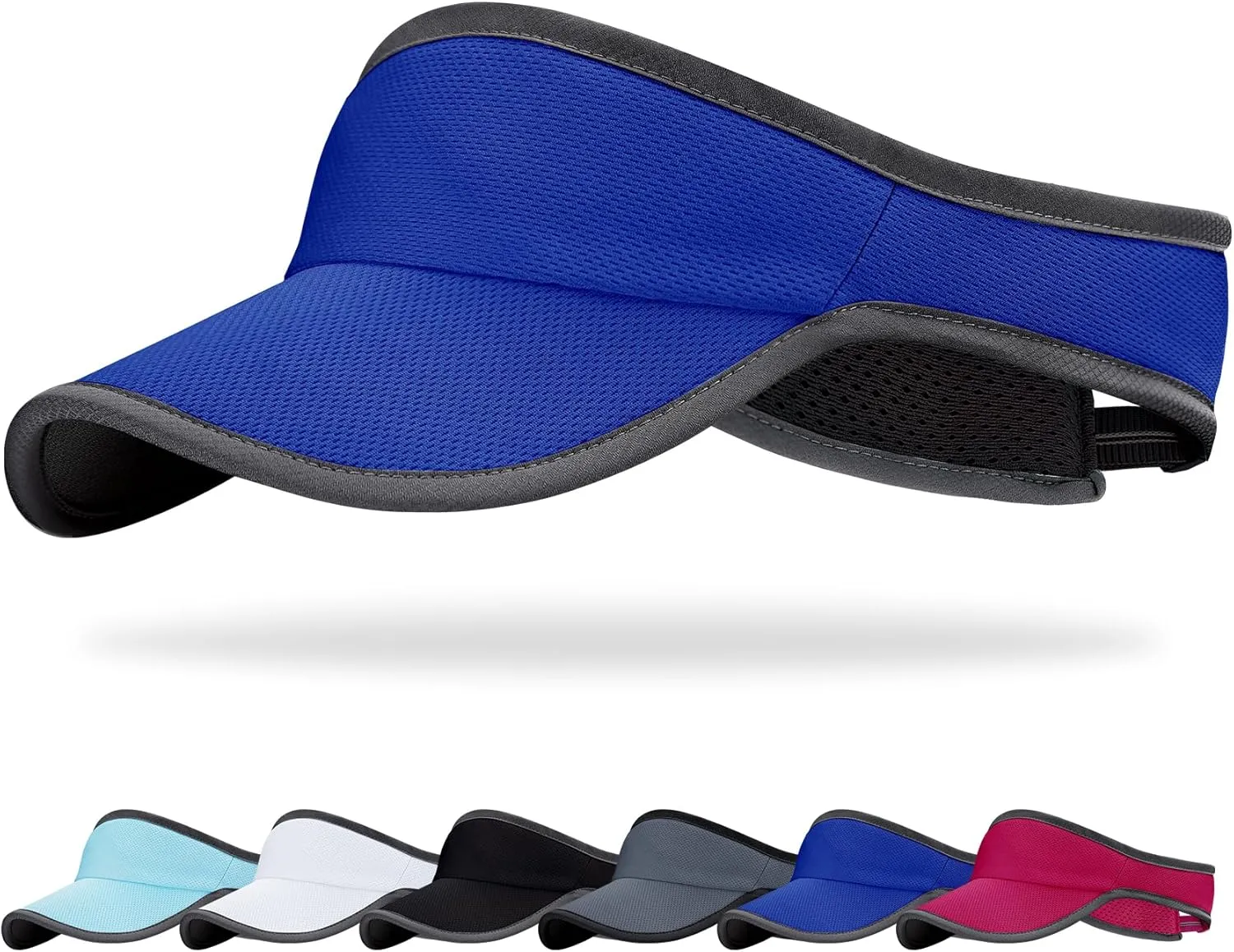 Sports Sun Visor for Men Women, Lightweight Soft Quick-Dry Visor Hat, Packable Tennis Golf Running Visor