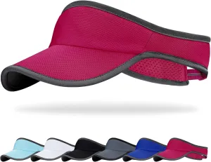 Sports Sun Visor for Men Women, Lightweight Soft Quick-Dry Visor Hat, Packable Tennis Golf Running Visor