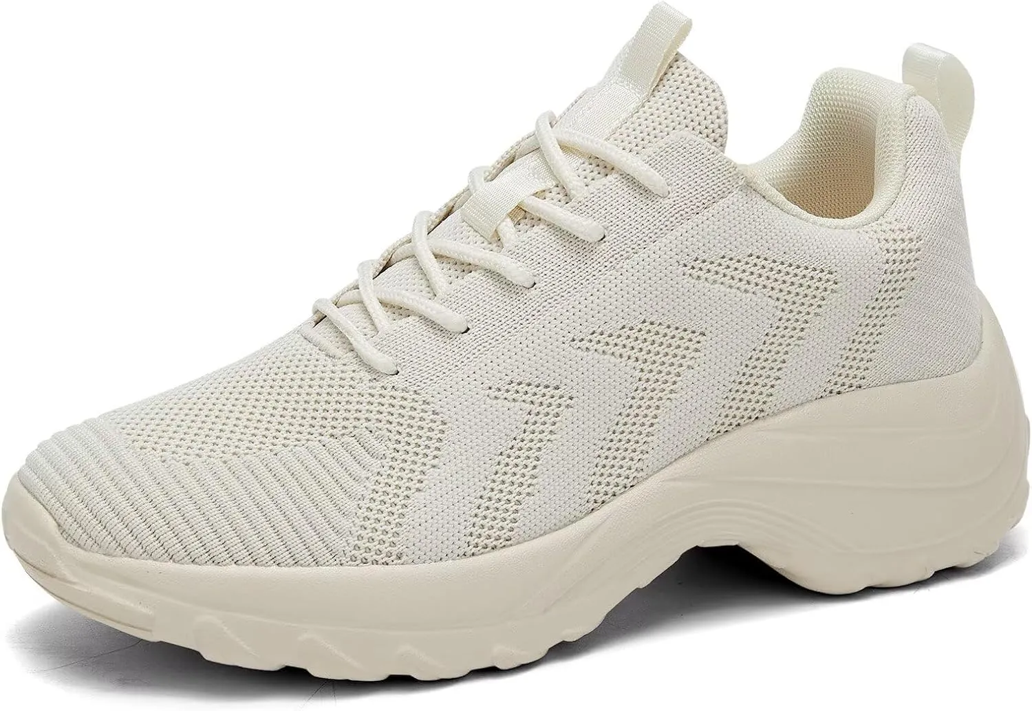 Womens Walking Shoes Arch Support Non Slip Work Lace up Sneakers Breathable Lightweight Comfort Wedge Platform